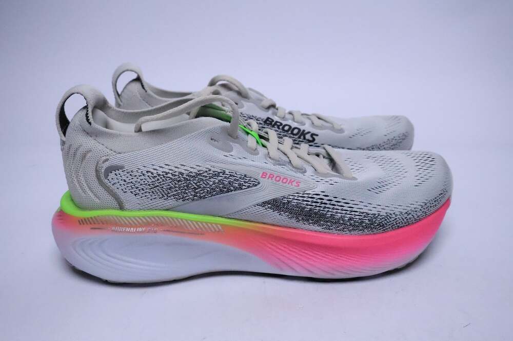 Brooks Adrenaline GTS 25 Oyster/Pink Running Shoes Women's Size 7 Excellent #294